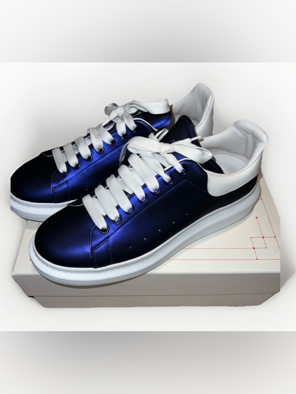 Alexander McQueen Blue Oversized Sneaker| 662655W4PW1 | Men’s Size 12, EU 45
